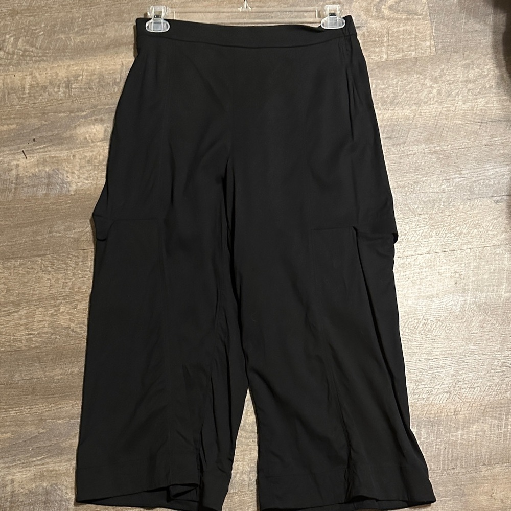 lululemon athletica black cropped Wide-Leg Pants